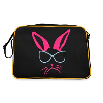 lapin rabbit lunette soleil kaninchen - Sac Retro - noir/or - Dos