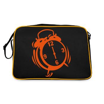 reveil sonne 6 heure - Sac Retro - noir/or - Dos