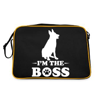 I am The Boss Dog Dog Owners Chef Dog Funny - Retro Bag - black/gold - Back