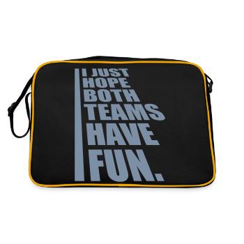 Both Teams Have Fun - Retro Tasche - Schwarz/Gold - Hinten