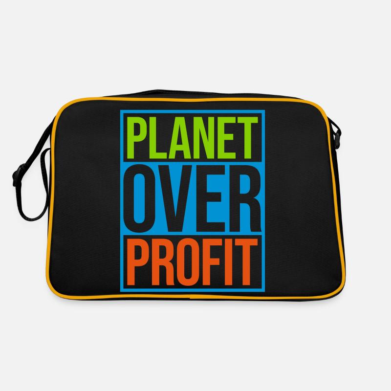 planet over profit quote Retro Bag