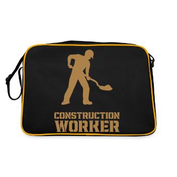 Construction Worker Construction Site Worker - Retro Bag - black/gold - Back