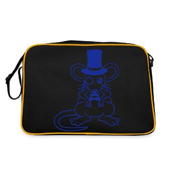 Mr. Mouse Top Hat Monocle Glasses Rich Mr. - Retro Bag - black/gold - Back