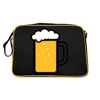 Bière - Sac Retro - noir/or - Dos