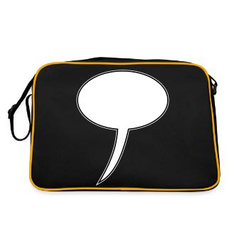 Conception de bulle de dialogue longue - Sac Retro - noir/or - Dos