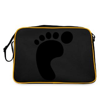 Left Foot print - Retro Bag - black/gold - Back