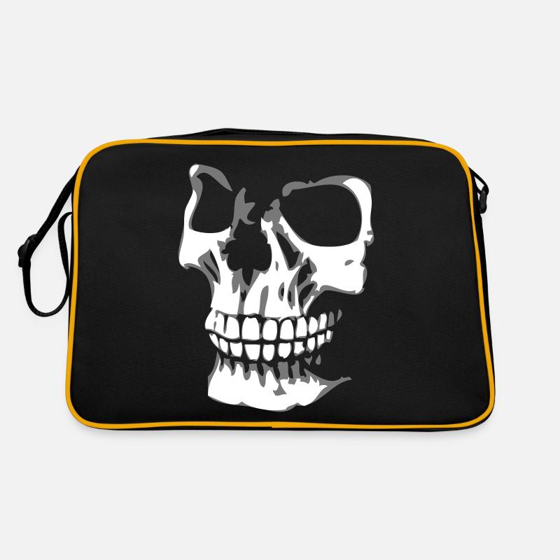 Skull Face 3D left Retro Bag