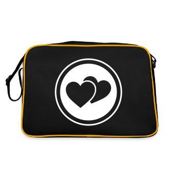 Symbole du cœur - Sac Retro - noir/or - Dos