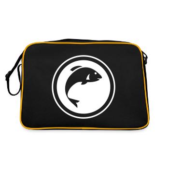 Symbole du poisson - Sac Retro - noir/or - Dos
