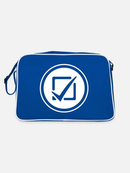 Cochez la case - Sac Retro - bleu/blanc - Dos