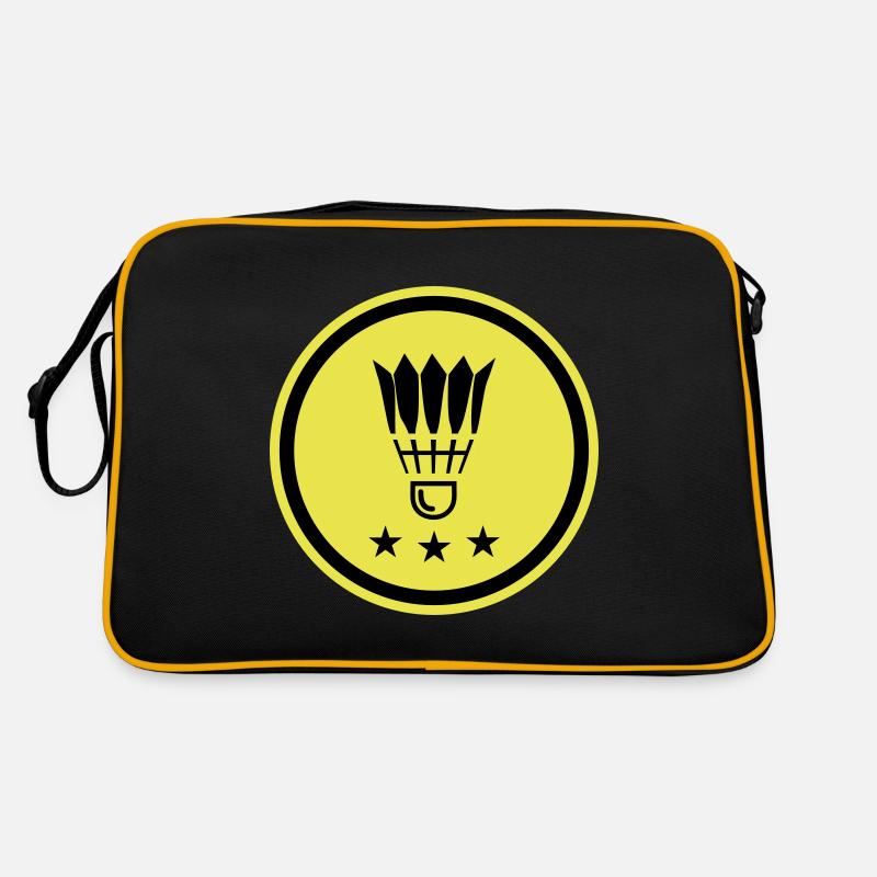 Badminton Symbol Retro Tasche