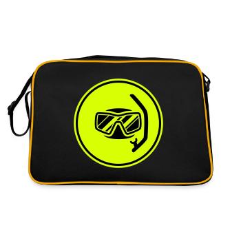 Diving goggles circle icon - Retro Bag - black/gold - Back