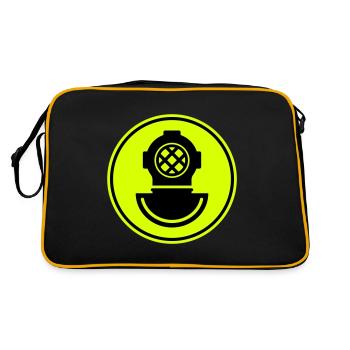 Diver helmet apnea - Retro Bag - black/gold - Back