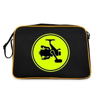 Fishing reel symbol icon - Retro Bag - black/gold - Back