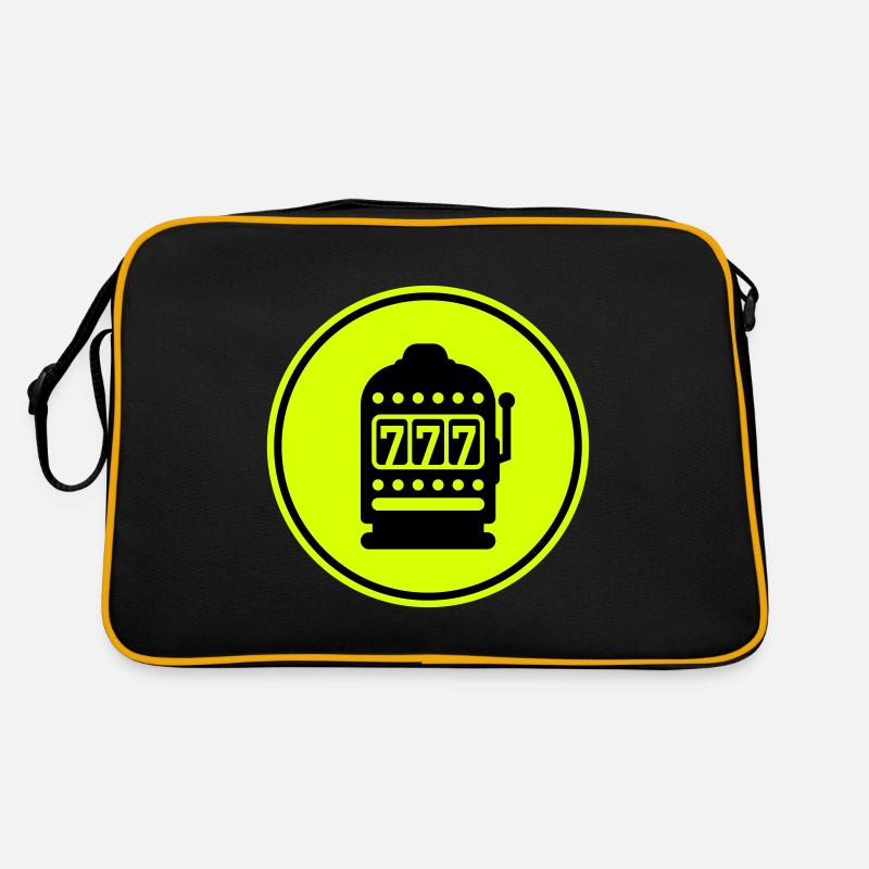 One-armed bandit silhouette icon Retro Bag