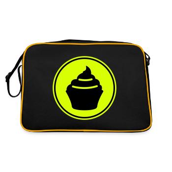 Muffin Silhouette icon - Retro Bag - black/gold - Back