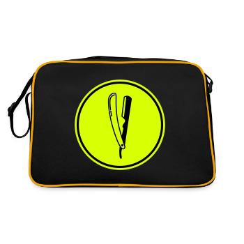 Shave Barber logo icon - Retro Bag - black/gold - Back