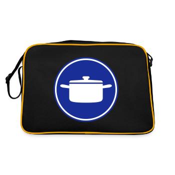 cooking pot symbol - Retro Bag - black/gold - Back