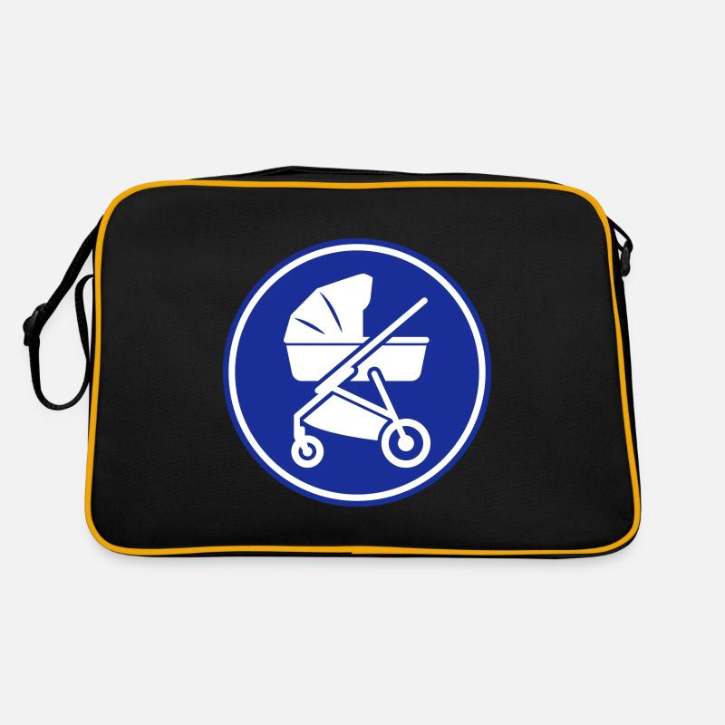 Kinderwagen baby - Retro Tasche - Schwarz/Gold