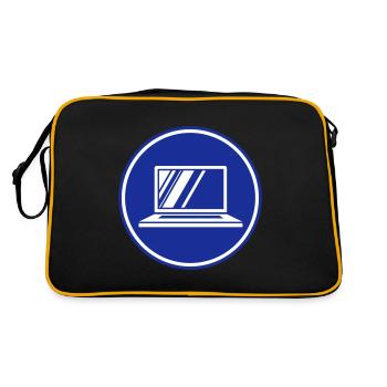 Icône de l’ordinateur portable - Sac Retro - noir/or - Dos