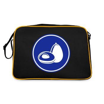Avocado symbol - Retro Tasche - Schwarz/Gold - Hinten