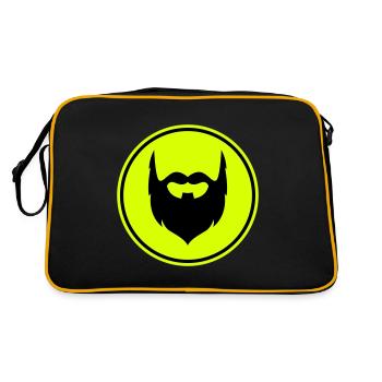 Symbole de barbe - Sac Retro - noir/or - Dos