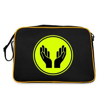 Hands icon icon - Retro Bag - black/gold - Back