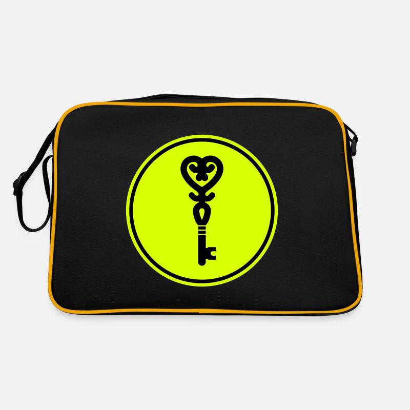 Key heart wedding Retro Bag