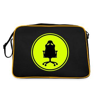Gamer chair gaming - Retro Bag - black/gold - Back
