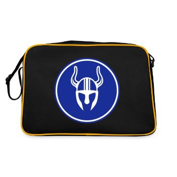 Wikinger Helm - Retro Tasche - Schwarz/Gold - Hinten
