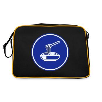 Spaghetti symbol - Retro Tasche - Schwarz/Gold - Hinten