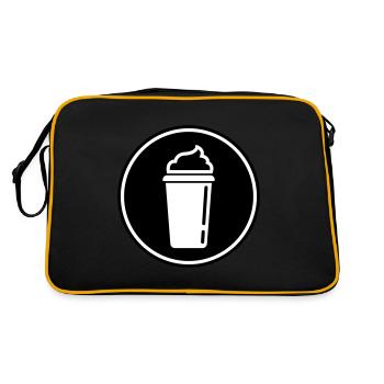 Icône du café - Sac Retro - noir/or - Dos