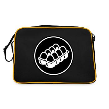 Eier symbol - Retro Tasche - Schwarz/Gold - Hinten