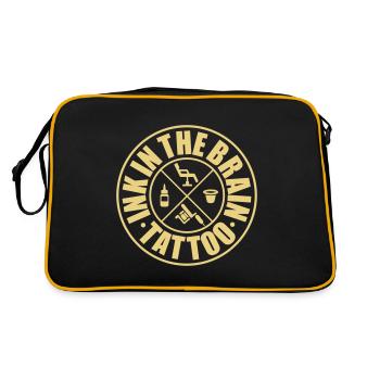 INK IN THE BRAIN - Retro Bag - black/gold - Back