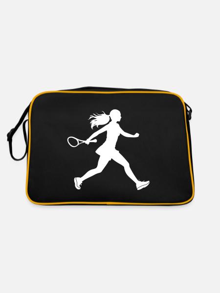 Icône du joueur de tennis - Sac Retro - noir/or - Dos