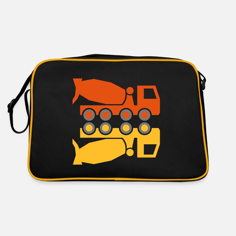 Concrete mixing vehicle and mirror image Retro Bag