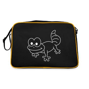 Gecko Comic Animal - Retro Bag - black/gold - Back