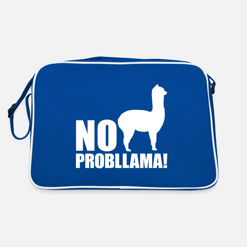 Cool Alpaca No Prob Llama Meme Fun Saying Retro Bag