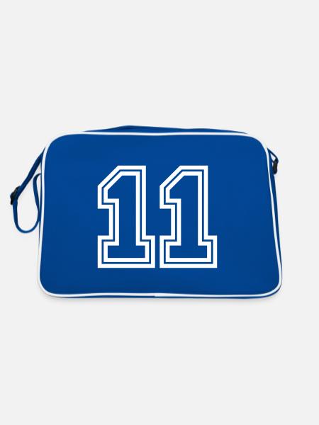 11 Number symbol - Retro Bag - blue/white - Back