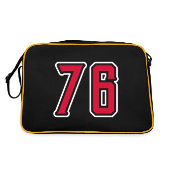 Symbole numérique 76 - Sac Retro - noir/or - Dos