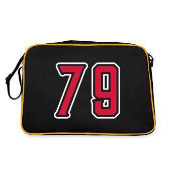 Symbole numérique 79 - Sac Retro - noir/or - Dos