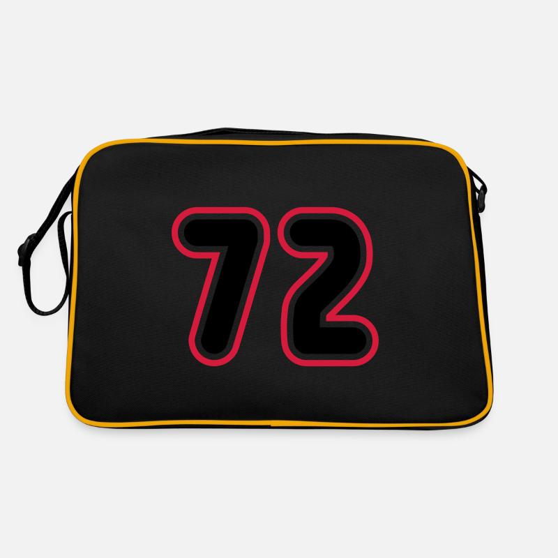 72 Number number - Retro Bag - black/gold