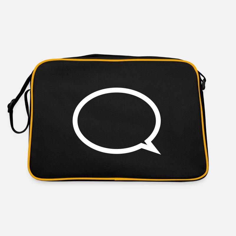 Sprechblase - Retro Tasche - Schwarz/Gold