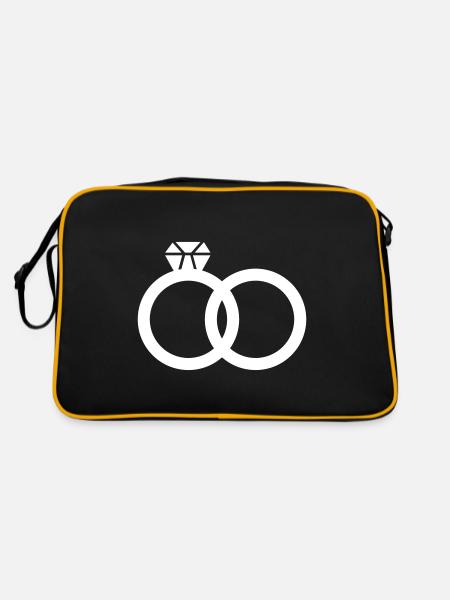 Wedding Rings Ring Wedding - Retro Bag - black/gold - Back