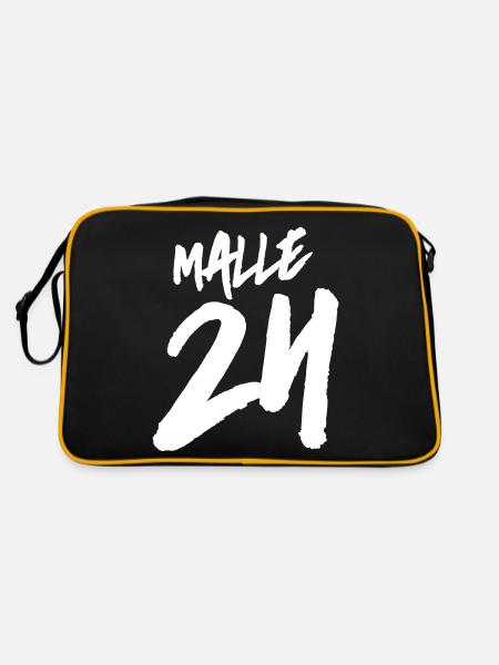 Malle 24 Mallorca - Retro Tasche - Schwarz/Gold - Hinten