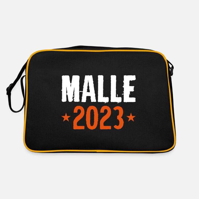 Malle 2023 - Retro Tasche - Schwarz/Gold