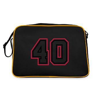 40 Number number - Retro Bag - black/gold - Back