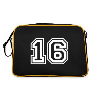 16 Number number - Retro Bag - black/gold - Back