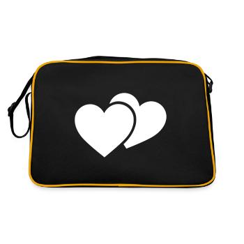 Symbole du cœur - Sac Retro - noir/or - Dos