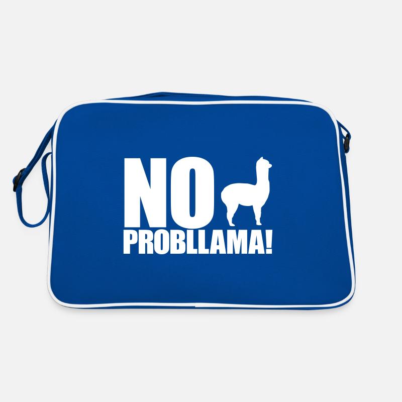Cool Alpaca No Prob Llama Meme Fun Saying Retro Bag